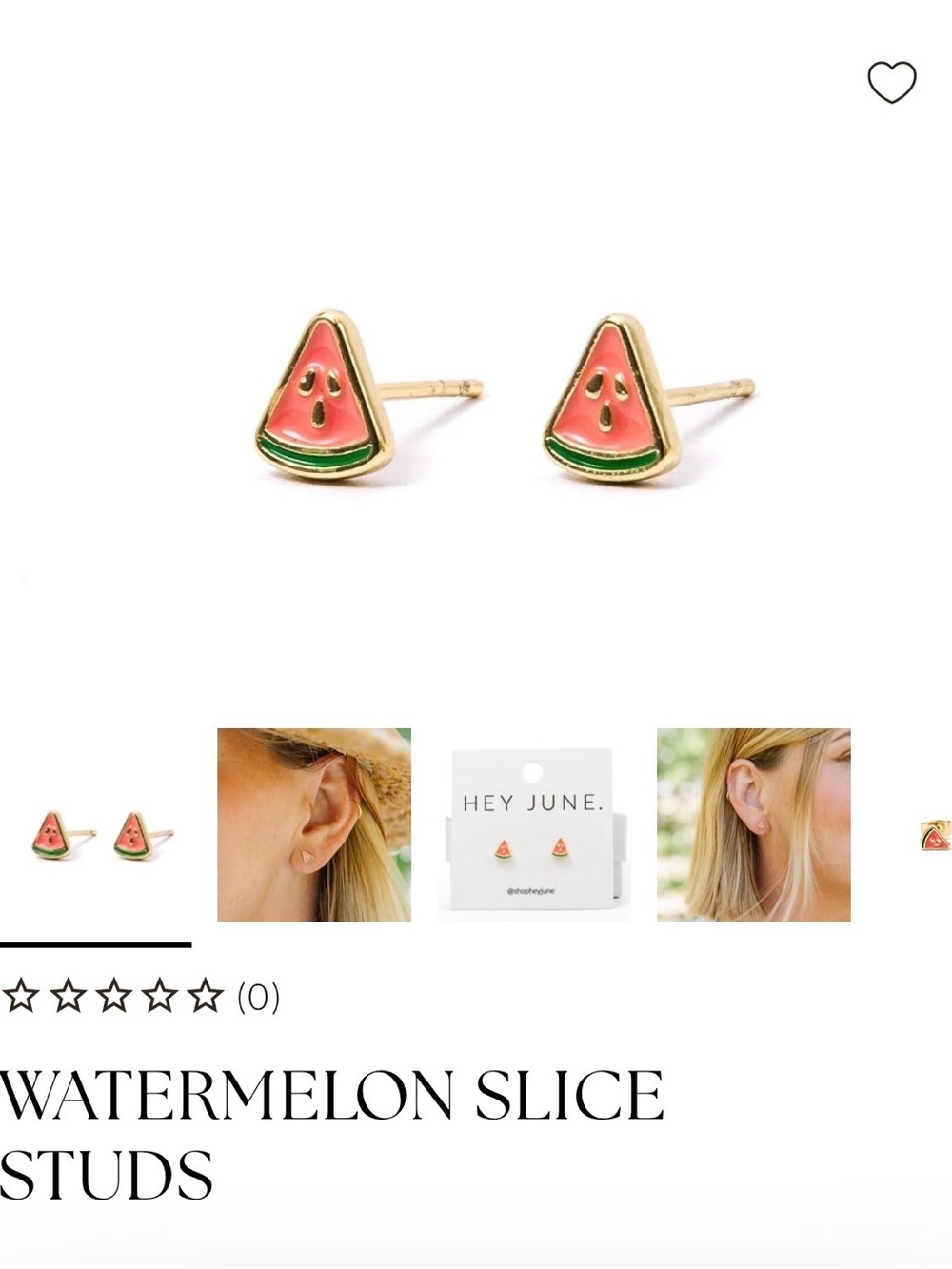Hey June gold-filled watermelon studs